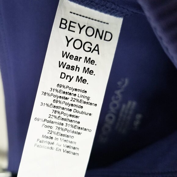 Beyond Yoga Impulse Ribbed Leggings L Eternal Blue $98 High Waist Stretch Active - Picture 10 of 16